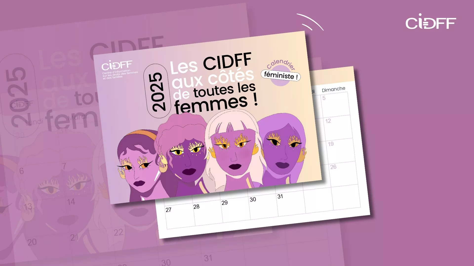 Découvrez le calendrier féministe des CIDFF 2025 !