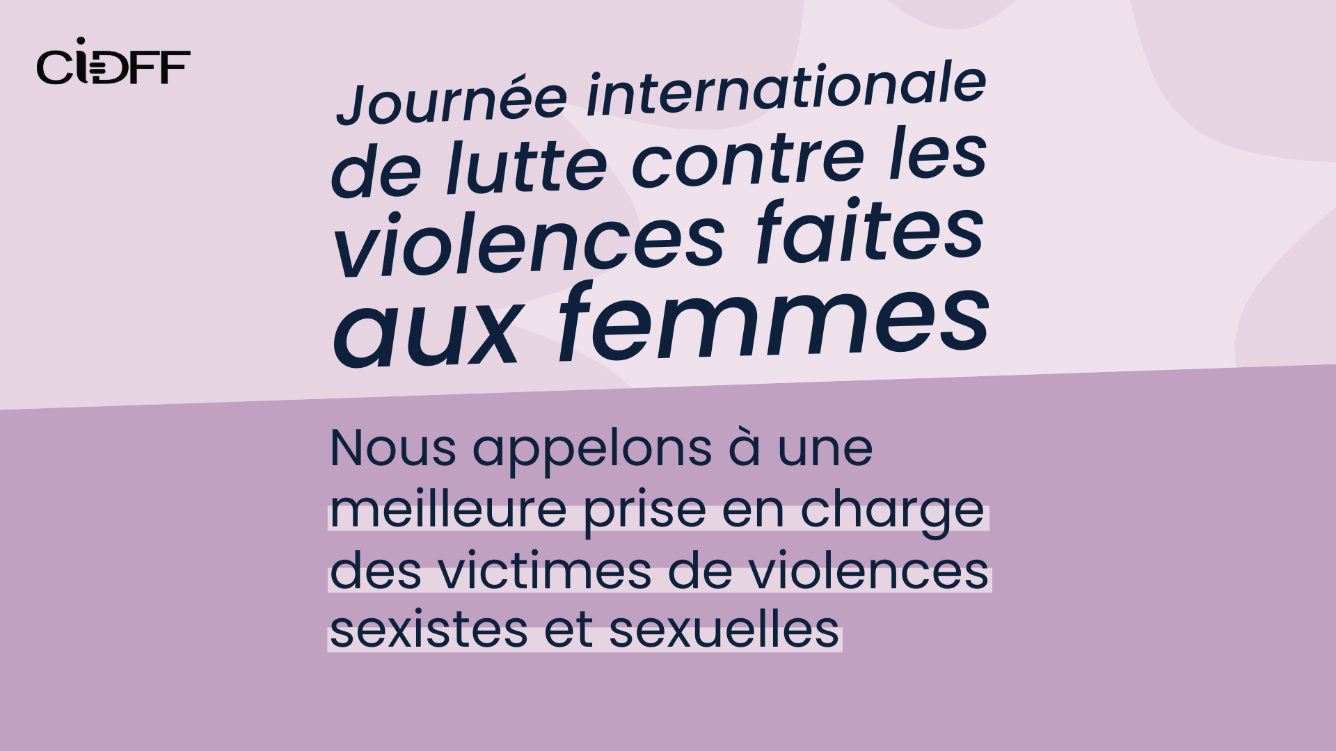 Journée internationale de lutte contre les violences faites aux femmes ...